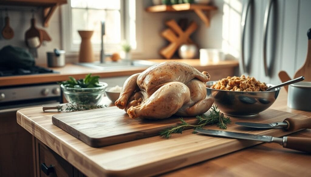 Homemade Chicken and Dressing Preparation Homemade Chicken and Dressing Preparation