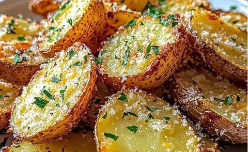 Air Fryer Garlic Parmesan Potatoes
