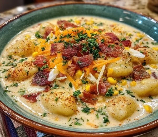 Bacon Cheddar Gnocchi Soup