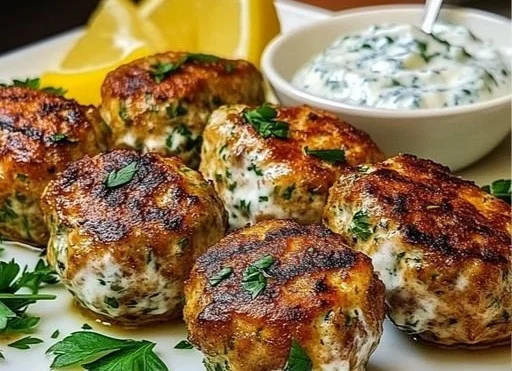 Chicken Koftas with Creamy Garlic