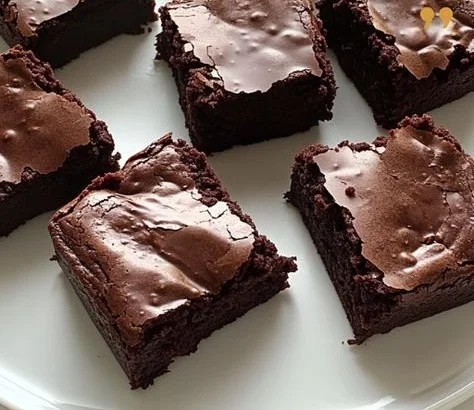 Decadent Greek Yogurt Brownies, a healthy dessert option with rich chocolate flavor.