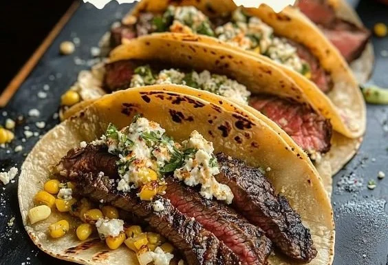 Grilled Elote Steak Tacos