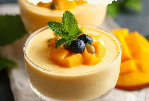 Mango Mousse with Whipped Cream