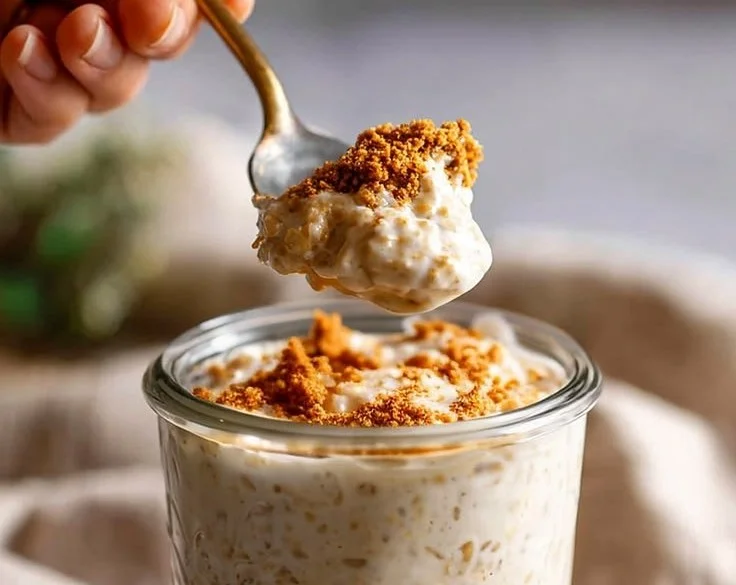 Quick Biscoff Overnight Oats