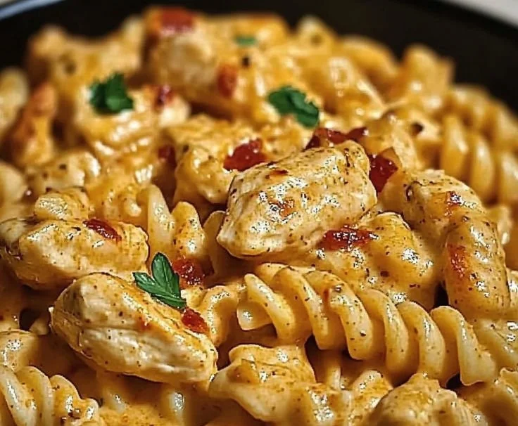 Cajun Cream Cheese Chicken Pasta Bake