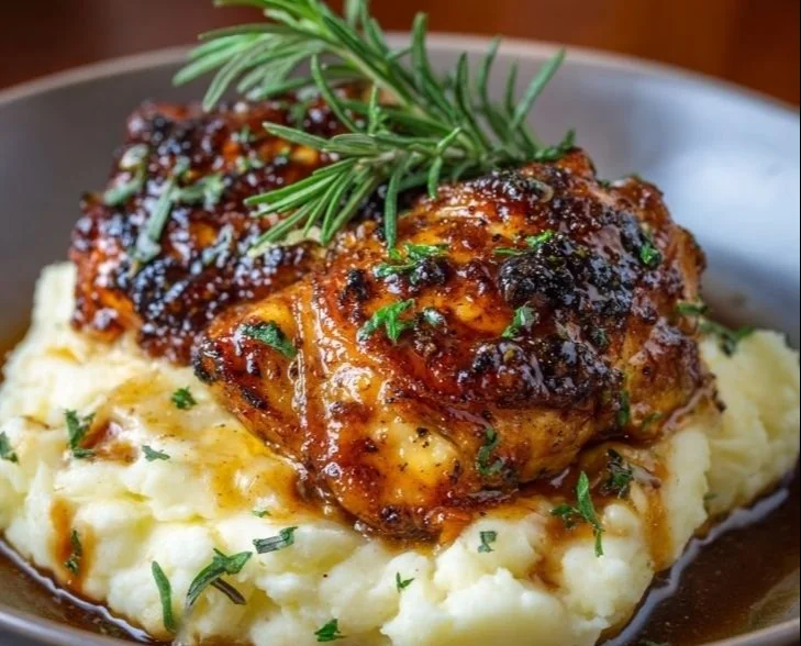 Chipotle Honey Chicken Thighs With Smoked Gouda Mashed Potatoes