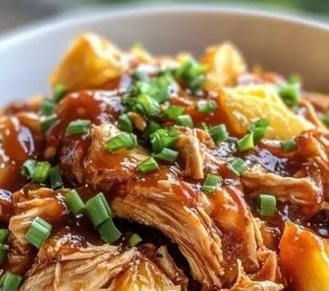 Crockpot Pineapple BBQ Chicken