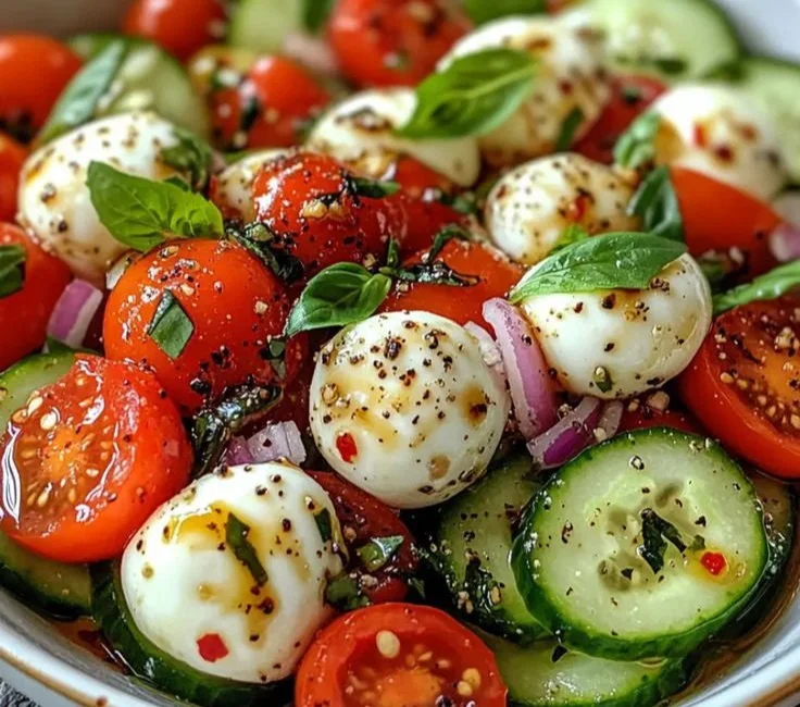 Cucumber Caprese Salad