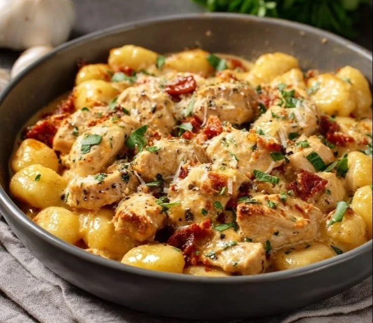 Garlic Chicken Gnocchi Skillet