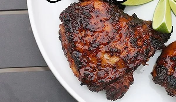 Grilled Chicken Thighs with Ancho Chili and Tequila Glaze
