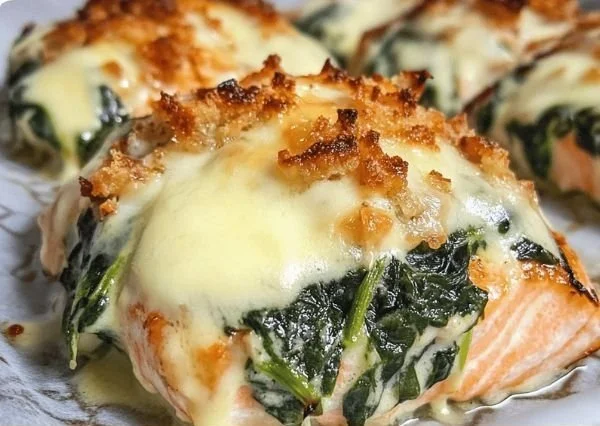 Irresistible Baked Salmon with Spinach and Mozzarella Bliss