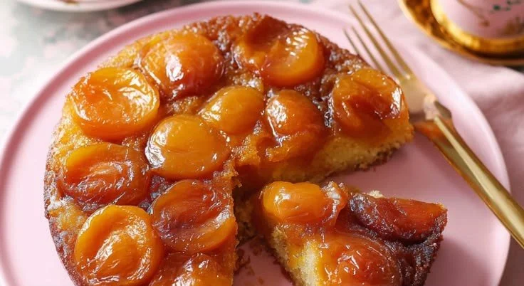 Caramelized Apricot Upside Down Cake