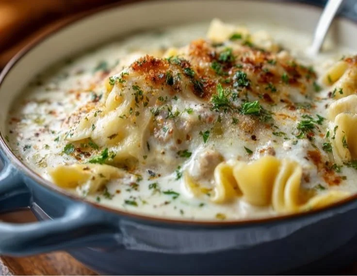 Creamy White Lasagna Soup
