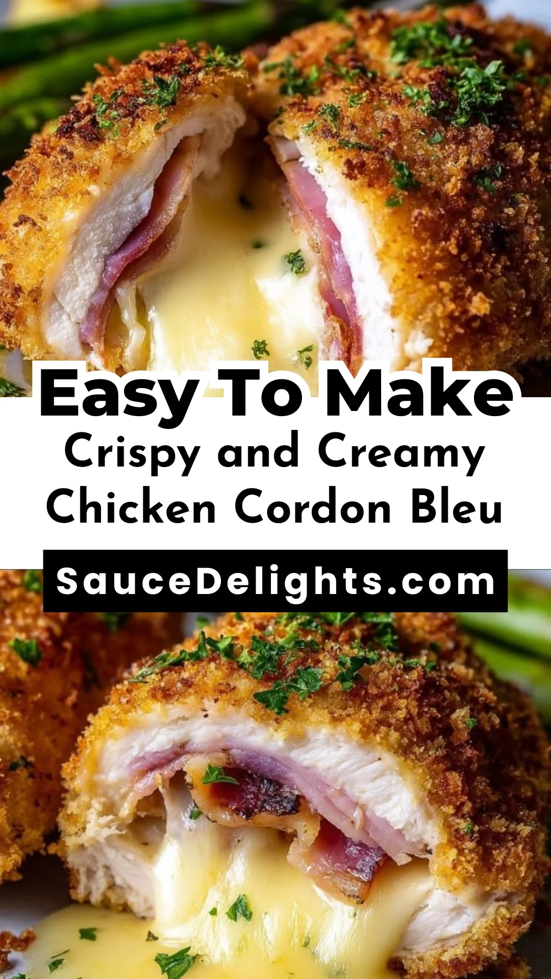 Crispy and Creamy Chicken Cordon Bleu