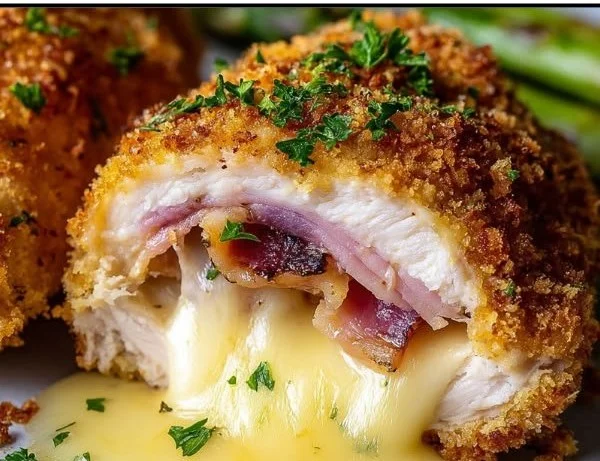 Crispy and Creamy Chicken Cordon Bleu