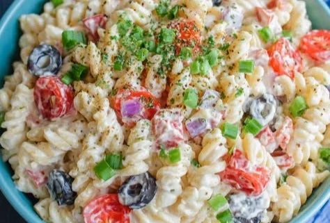 Easy Creamy Pasta Salad