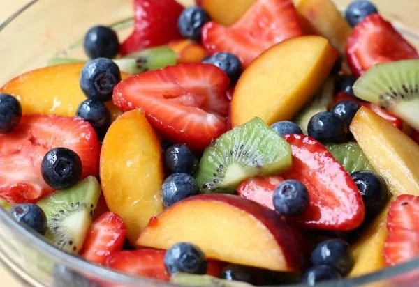 Fruit Salad with Honey Lime Dressing