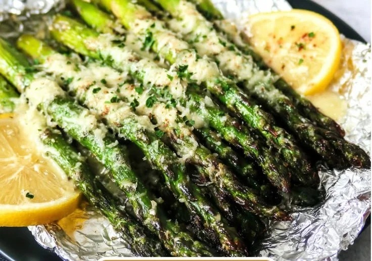Grilled Asparagus in Foil with Parmesan