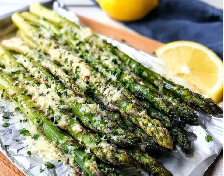 Grilled Asparagus in Foil with Parmesan