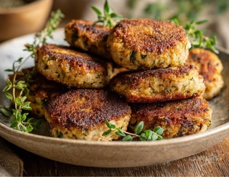 Inexpensive Italian Tuna Cakes With Mediterranean Vegetables (Diabetic Friendly)