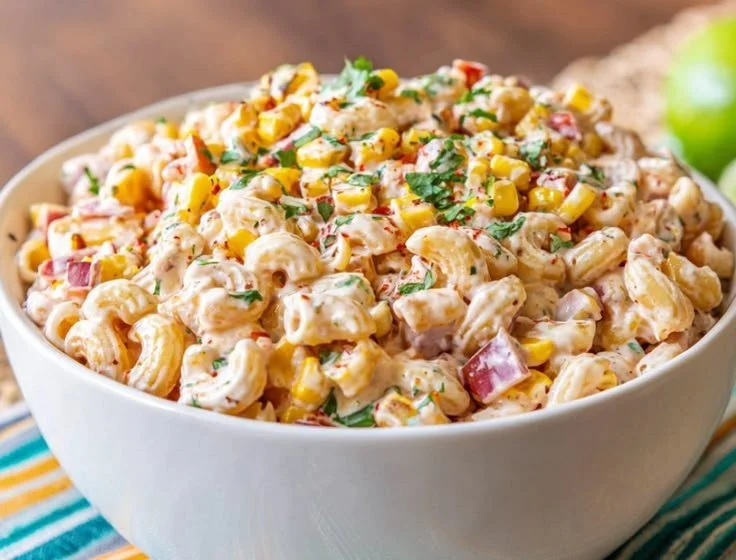 Juicy Street Corn Pasta Salad