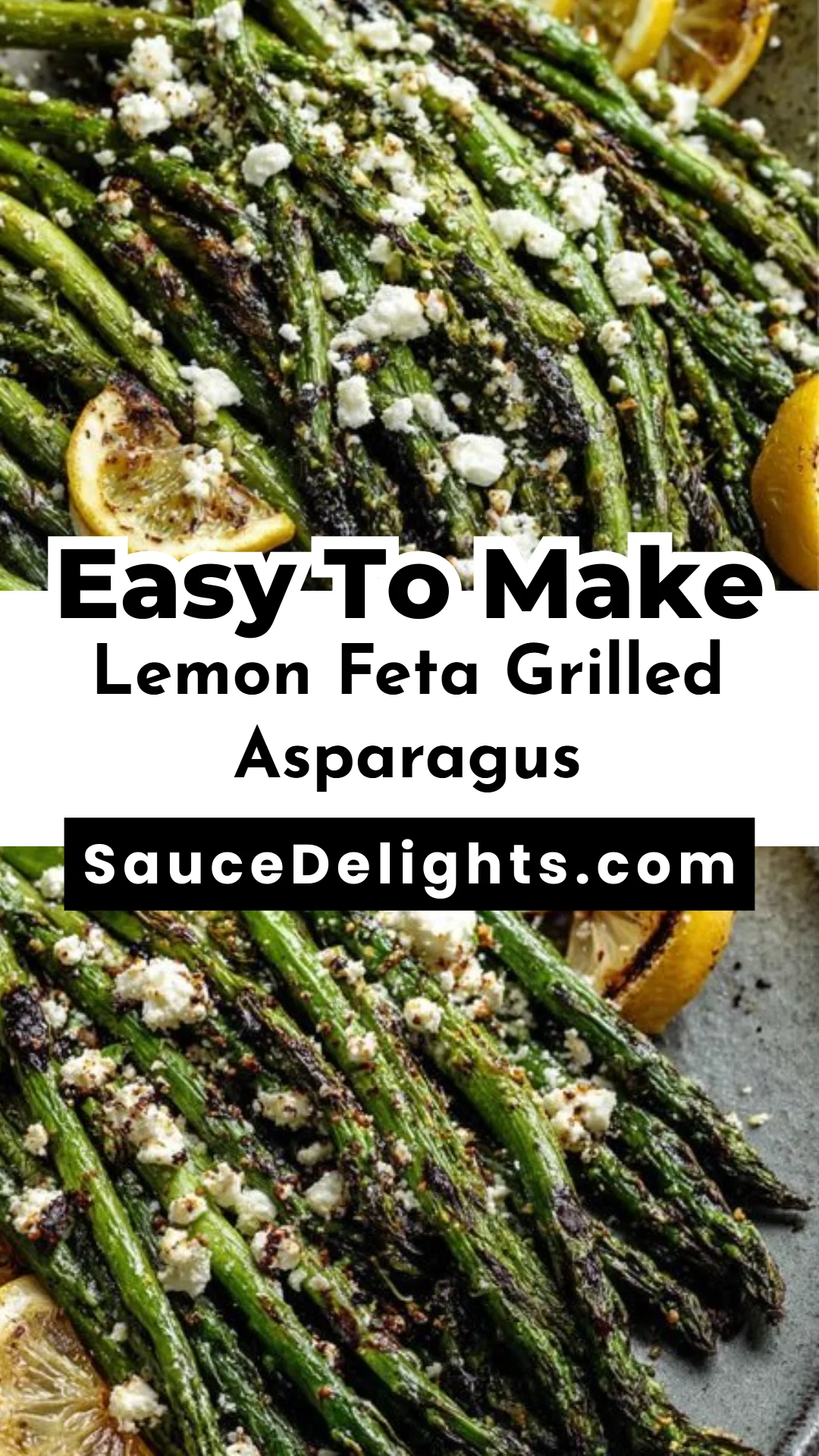 Lemon Feta Grilled Asparagus