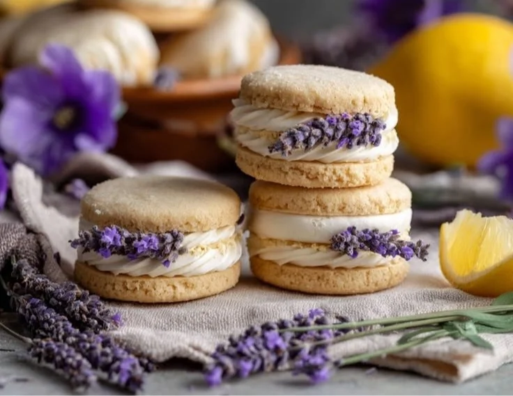 Lemon Lavender Sandwich Cookies
