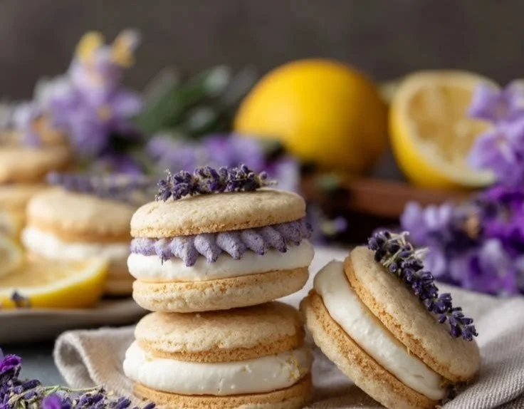 Lemon Lavender Sandwich Cookies