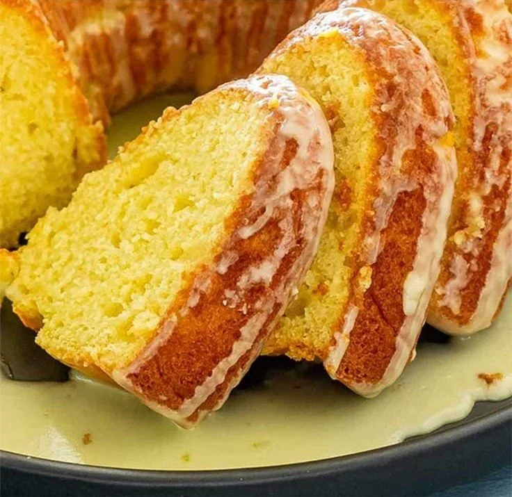 Delicious Limoncello Lemon Cake with lemon zest and a citrus glaze