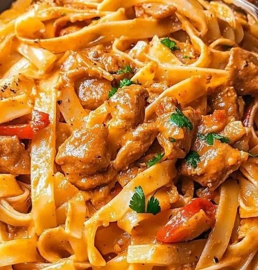 Pappadeaux's Mardi Gras Pasta loaded with seafood and vibrant flavors