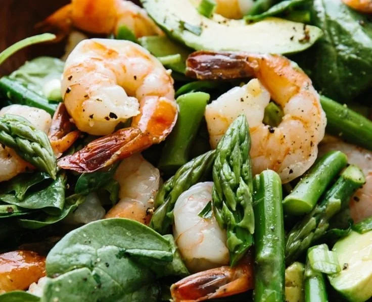 Shrimp, Asparagus, and Avocado Salad