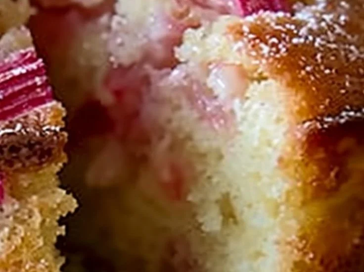 Sour Cream Rhubarb Coffee Cake