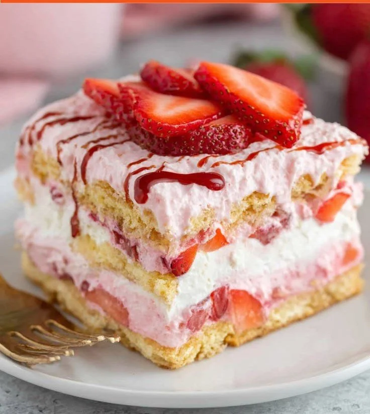 Strawberry Eclair Cake