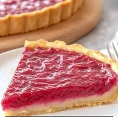 Sweet Rhubarb Custard Tart