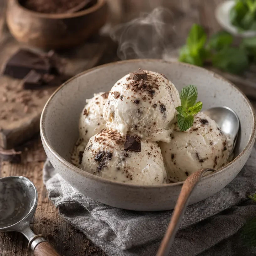 Delicious Greek yogurt Ninja Ice Cream topped with fresh fruits and nuts