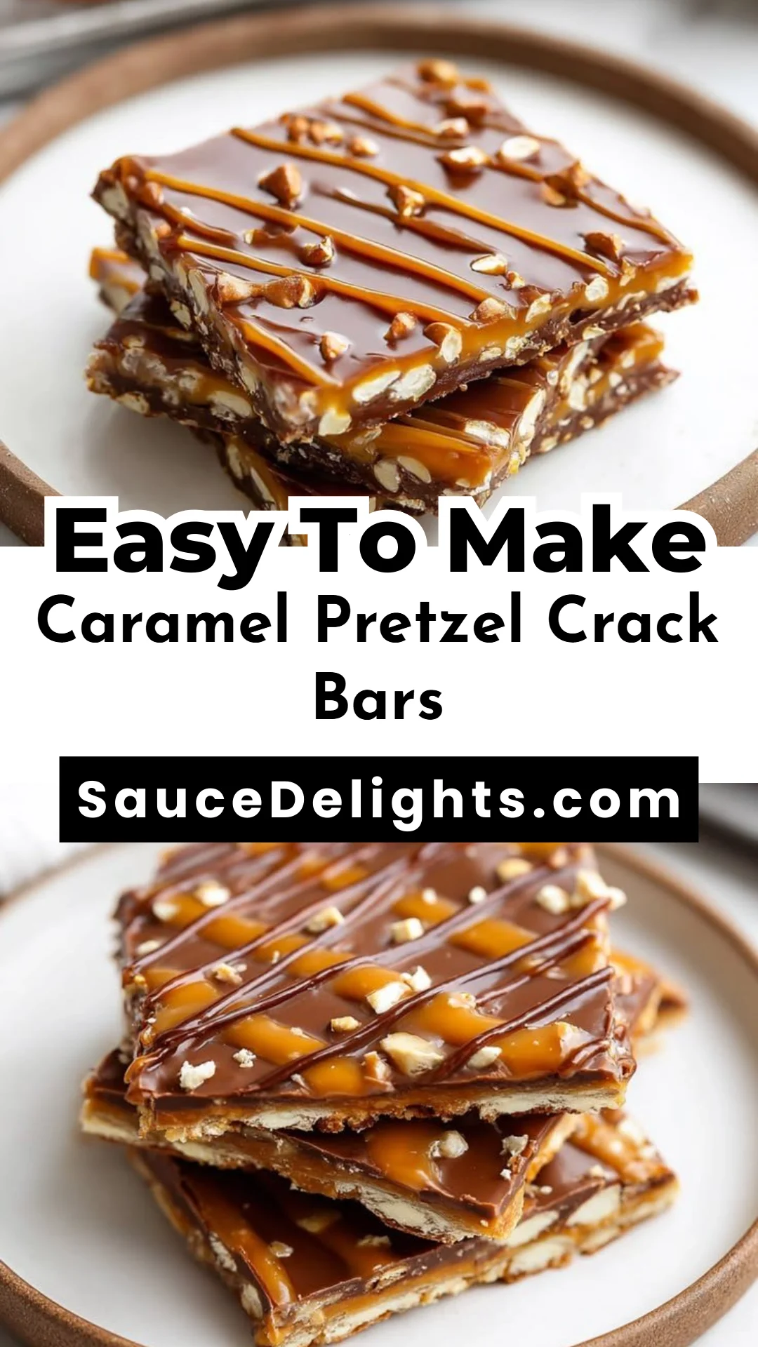Caramel Pretzel Crack Bars