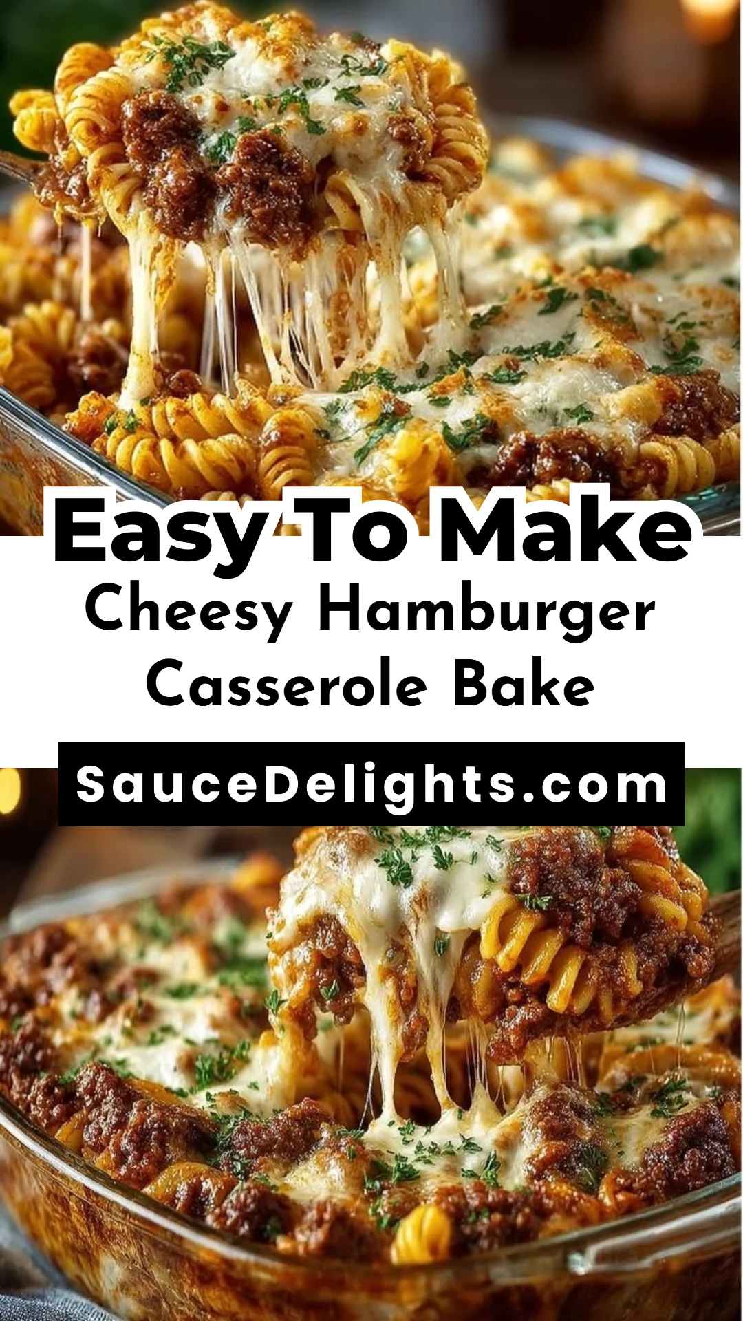 Cheesy Hamburger Casserole Bake