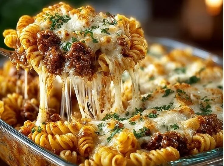 Cheesy Hamburger Casserole Bake