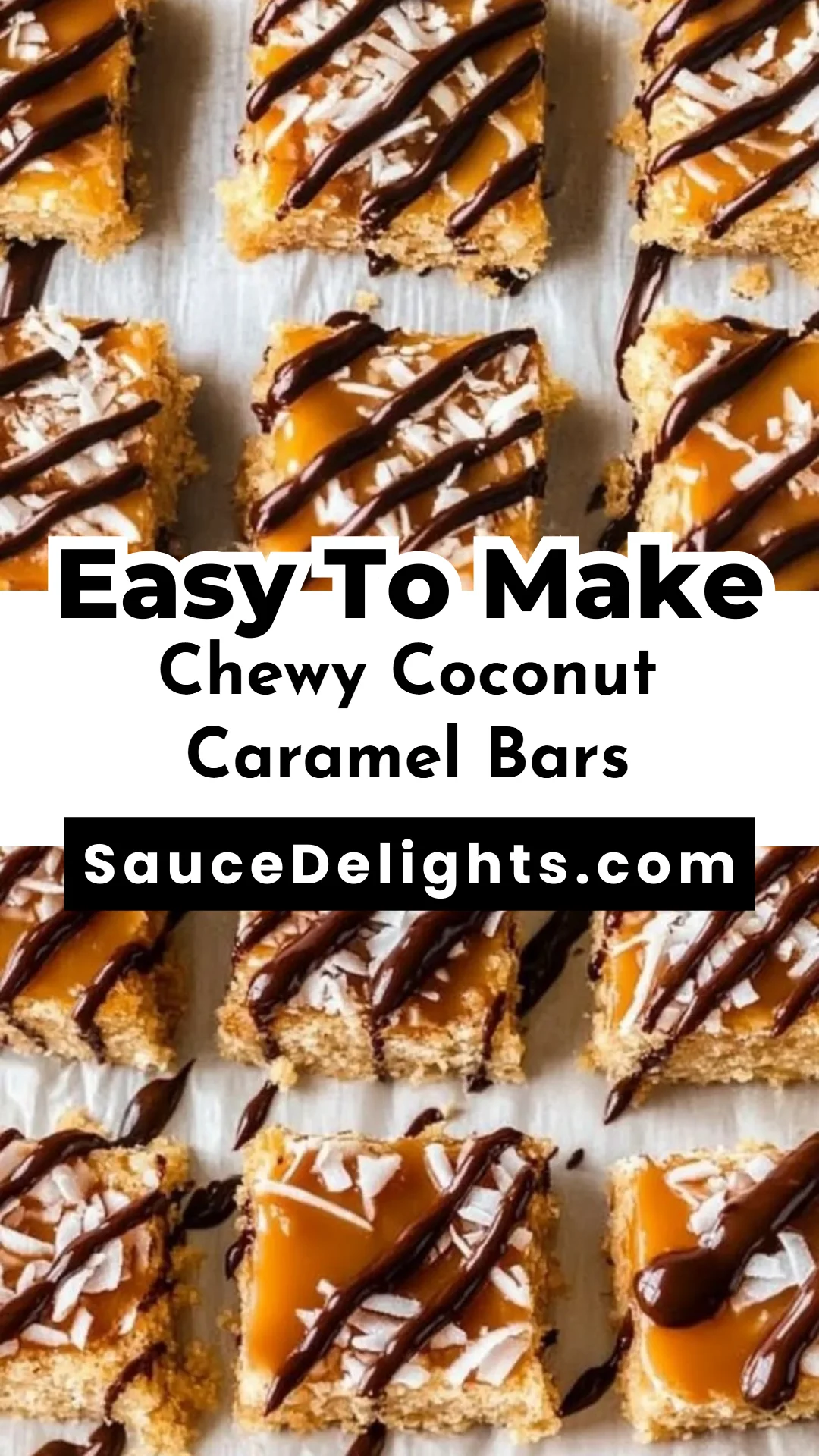 Chewy Coconut Caramel Bars