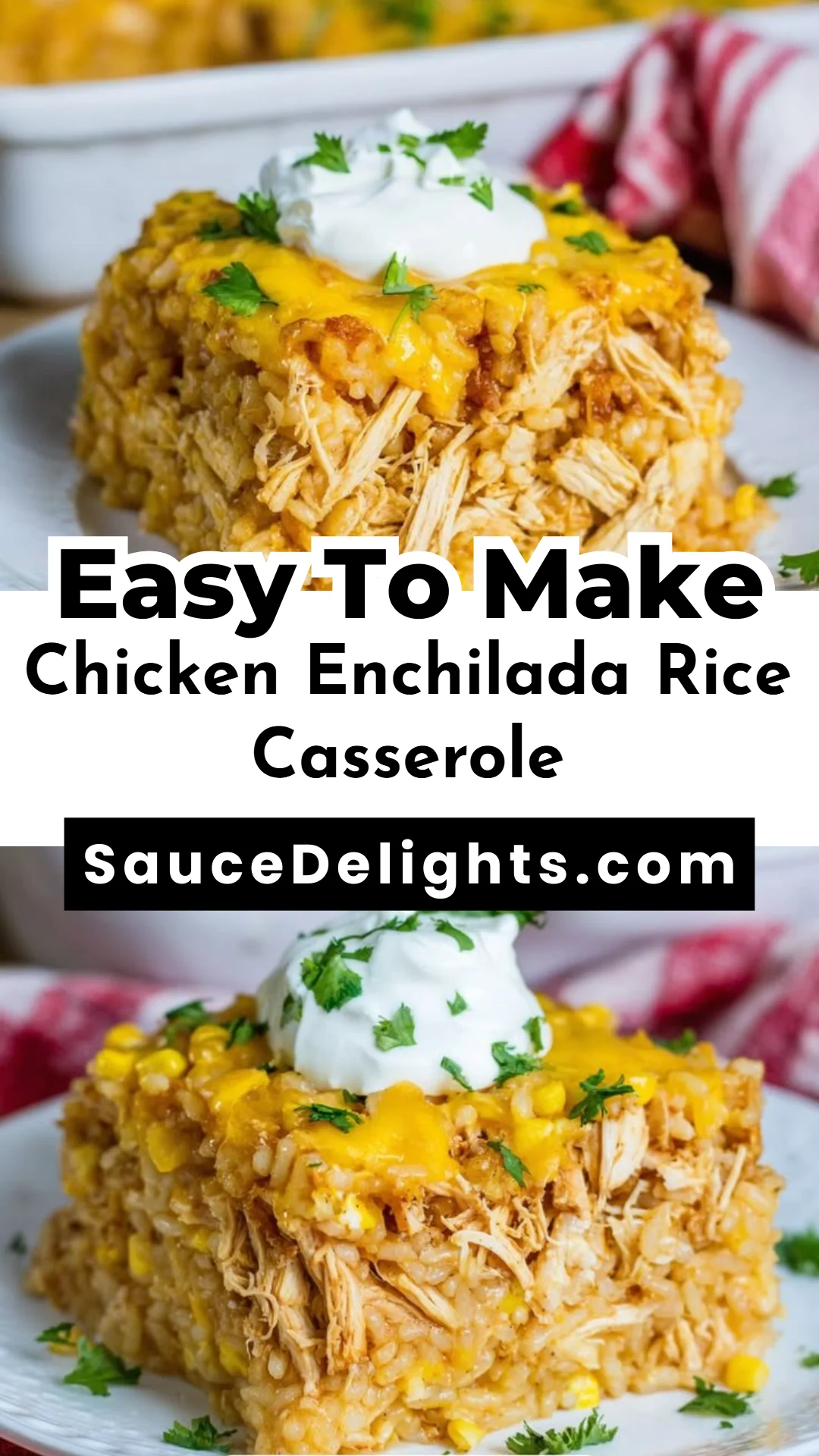 Chicken Enchilada Rice Casserole