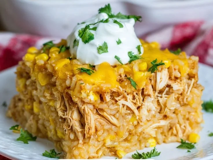 Chicken Enchilada Rice Casserole