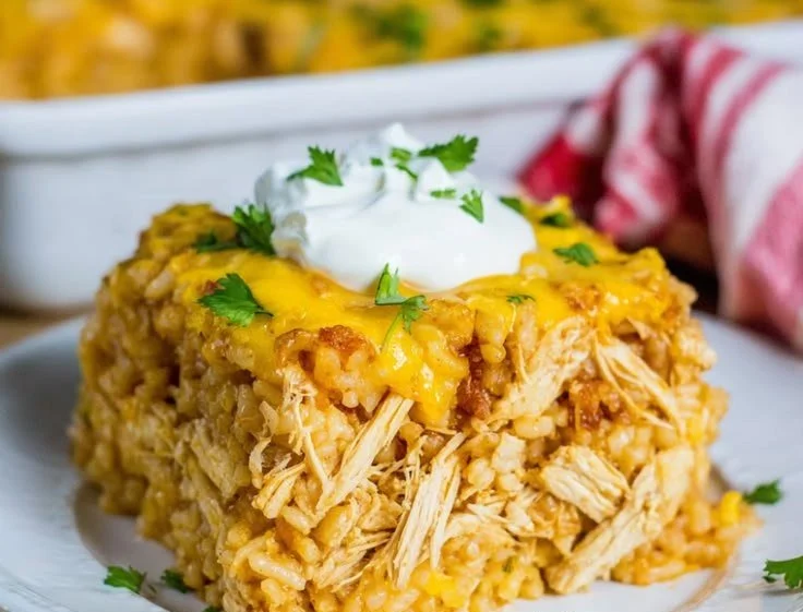 Chicken Enchilada Rice Casserole