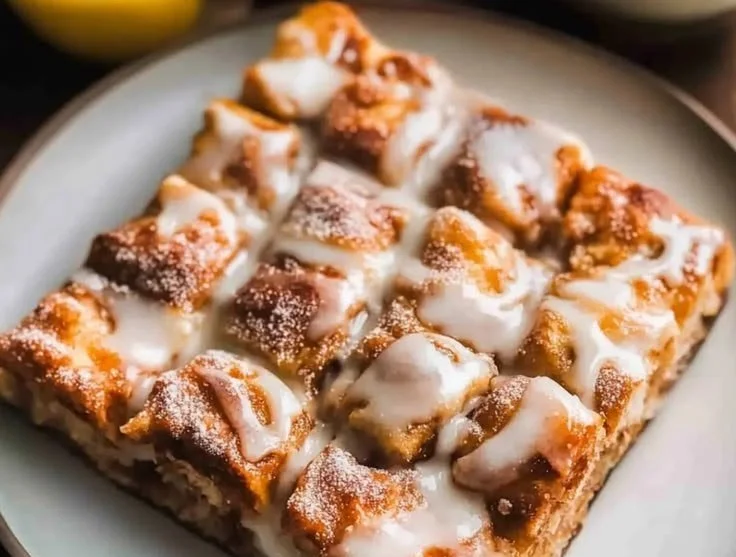 Freshly baked Cinnamon Focaccia bread with a golden crust and cinnamon topping