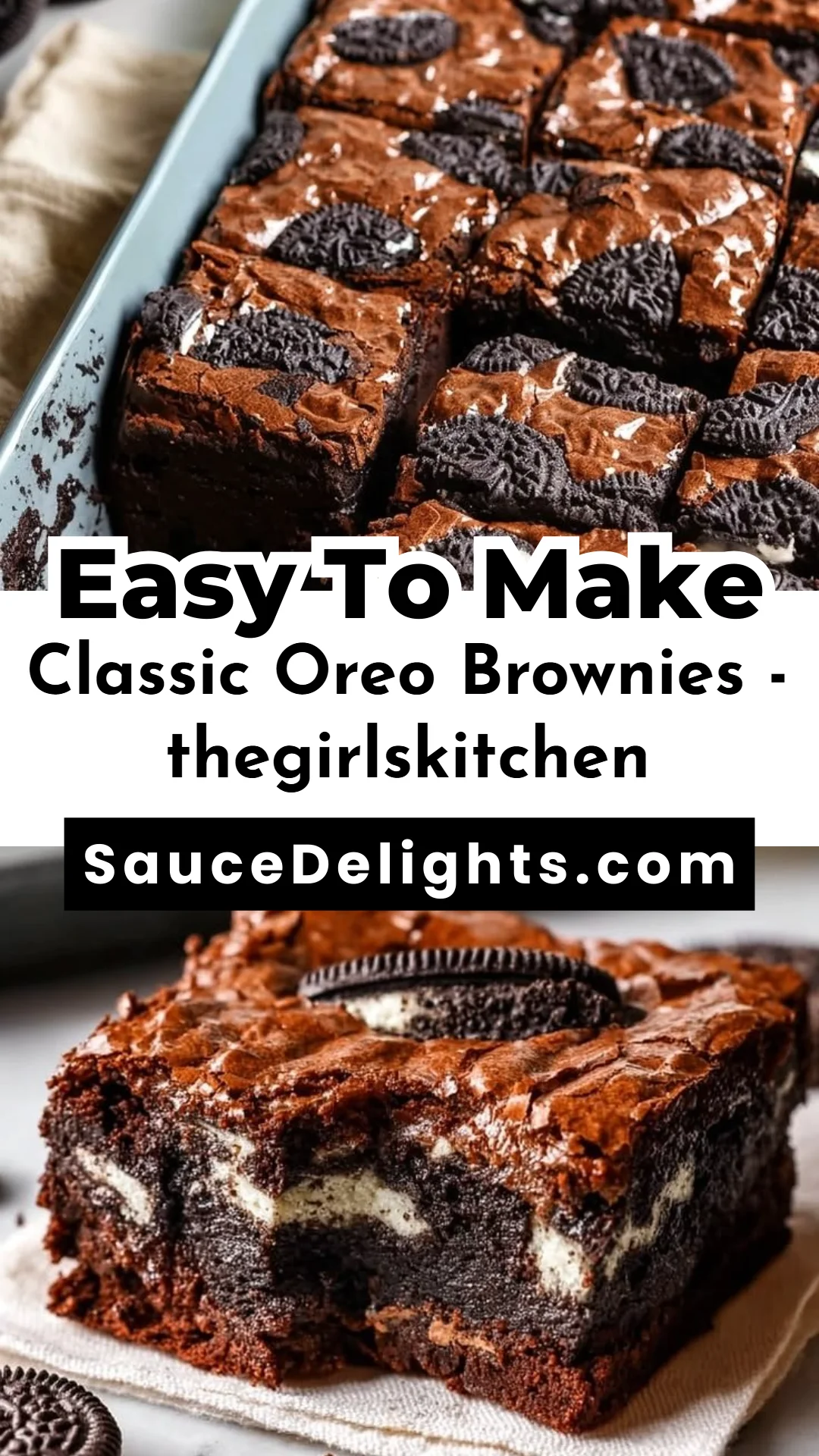 Classic Oreo Brownies - thegirlskitchen