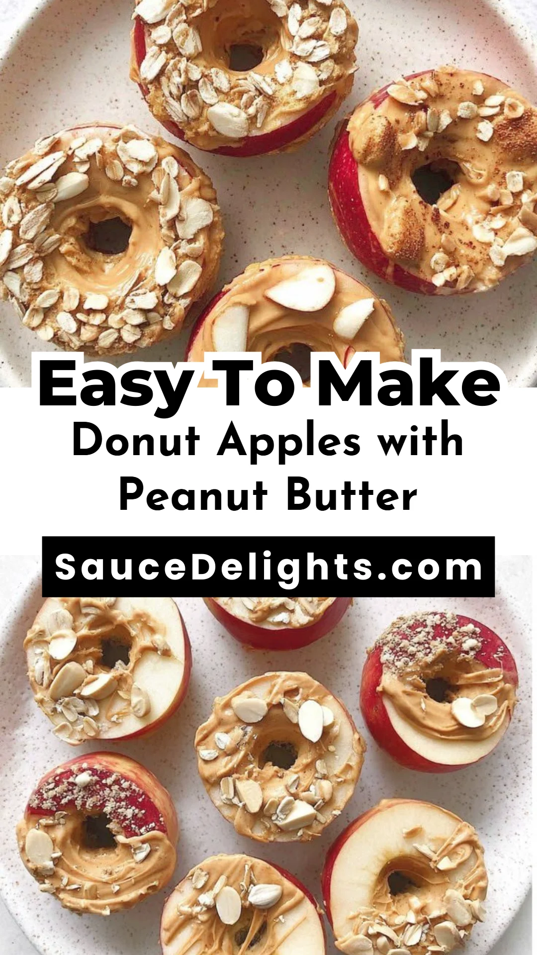 Donut Apples with Peanut Butter