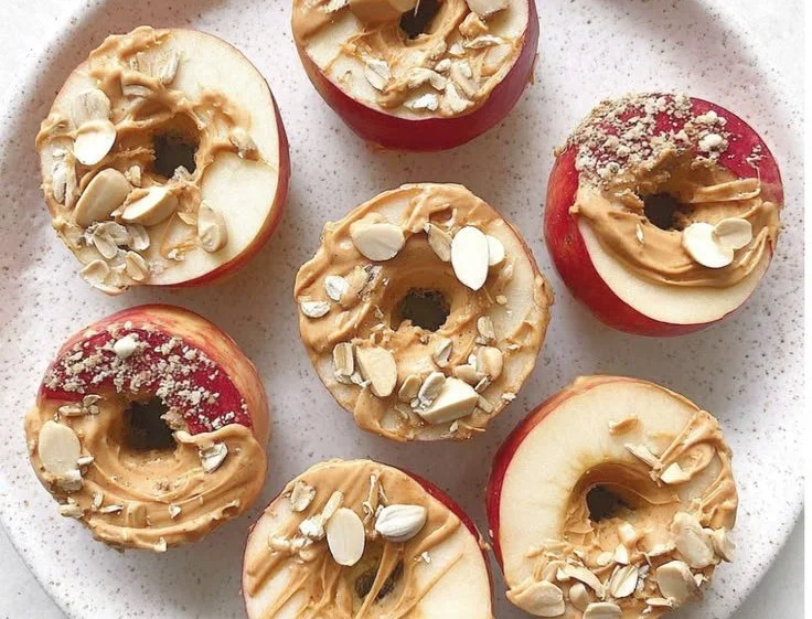 Donut Apples with Peanut Butter