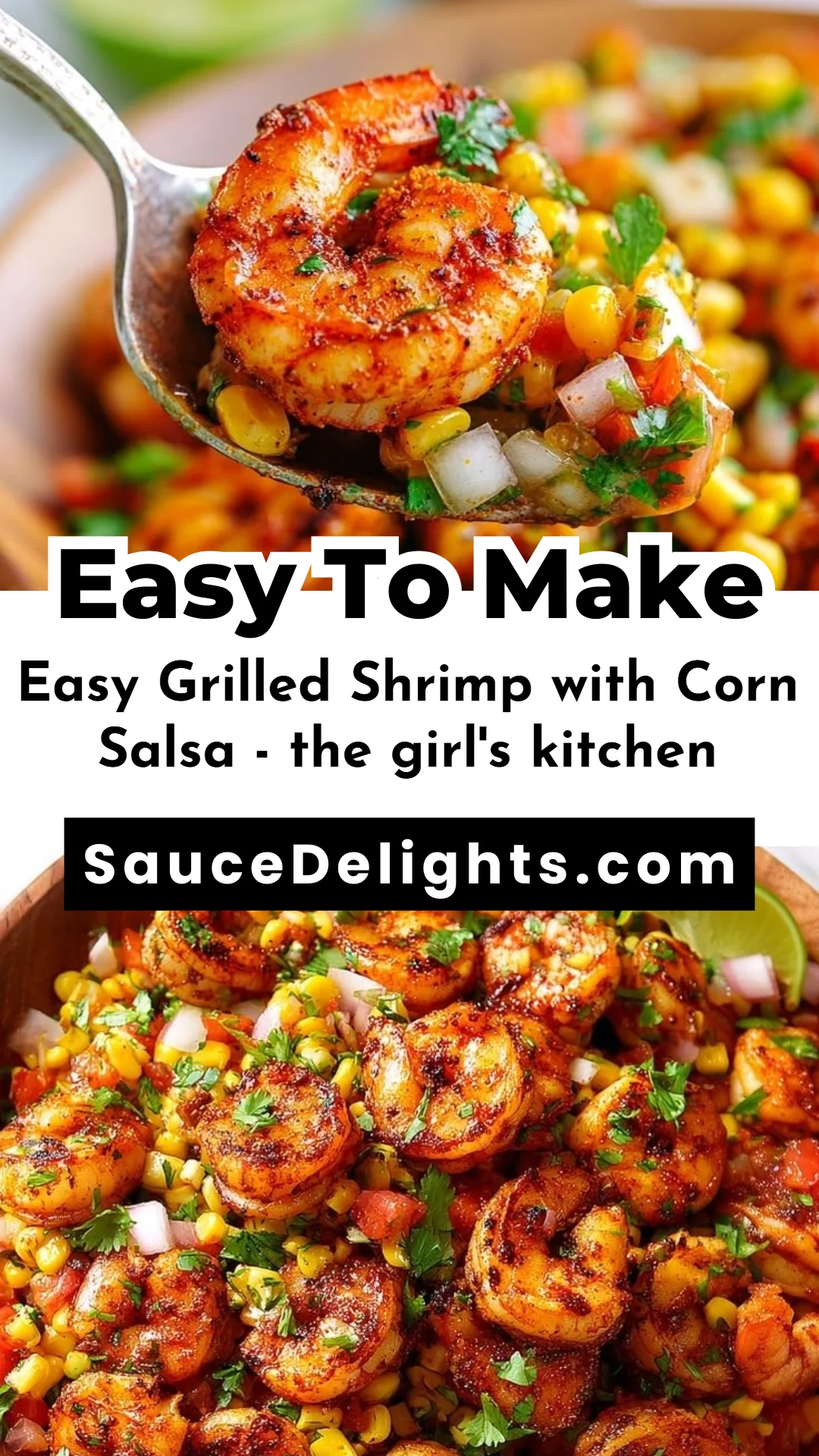 Easy Grilled Shrimp with Corn Salsa - the girl's kitchen