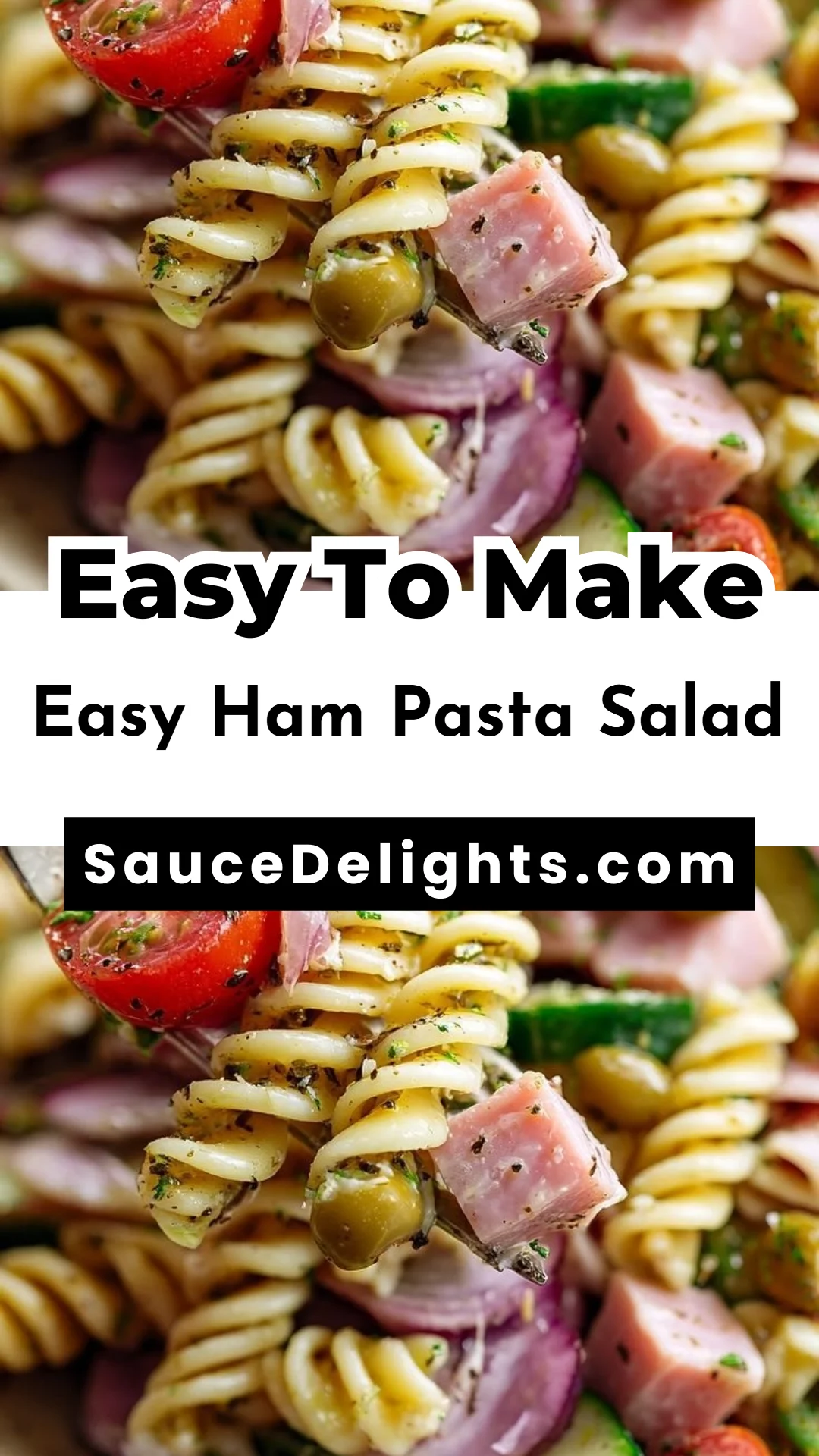 Easy Ham Pasta Salad