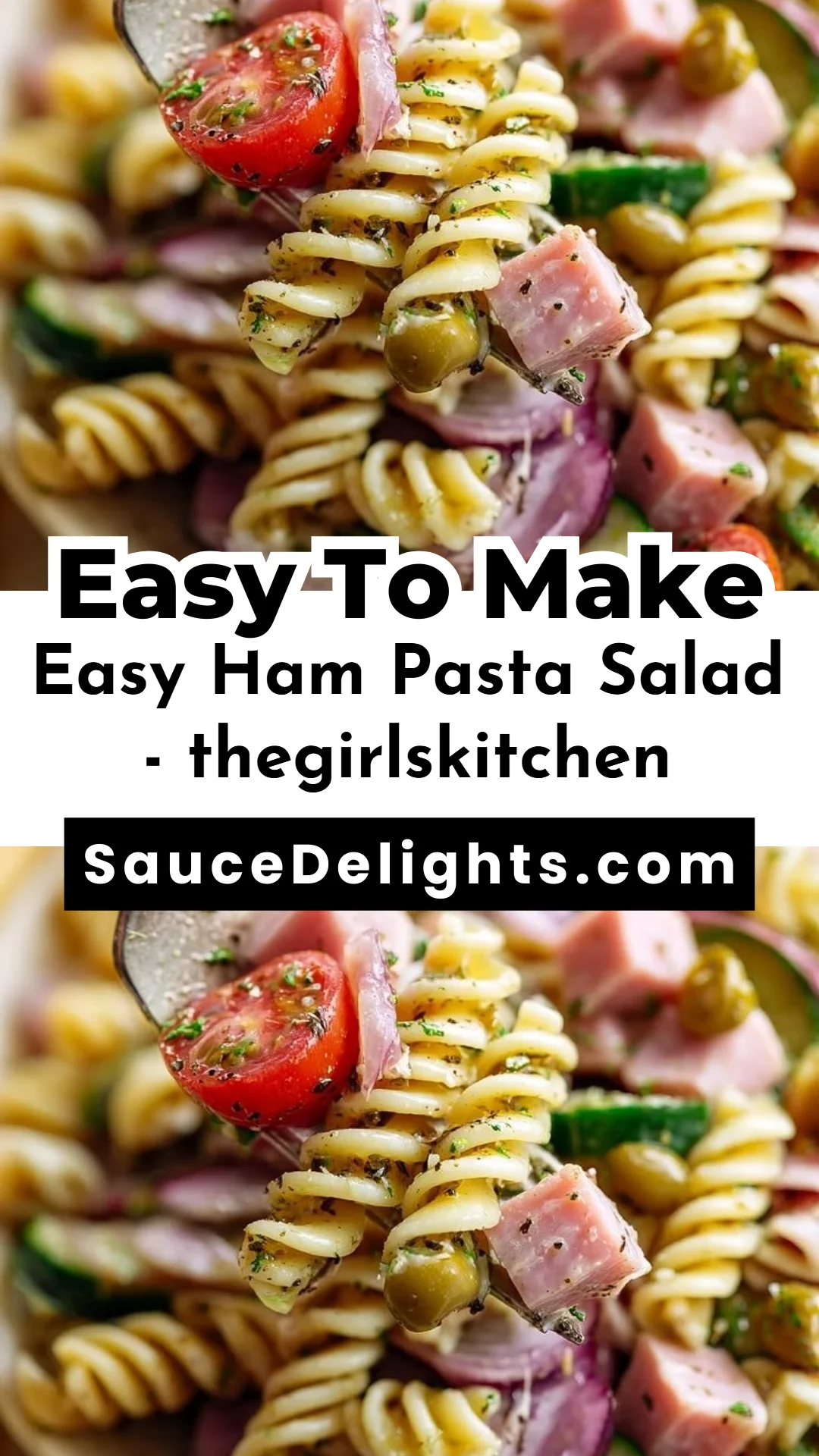 Easy Ham Pasta Salad - thegirlskitchen