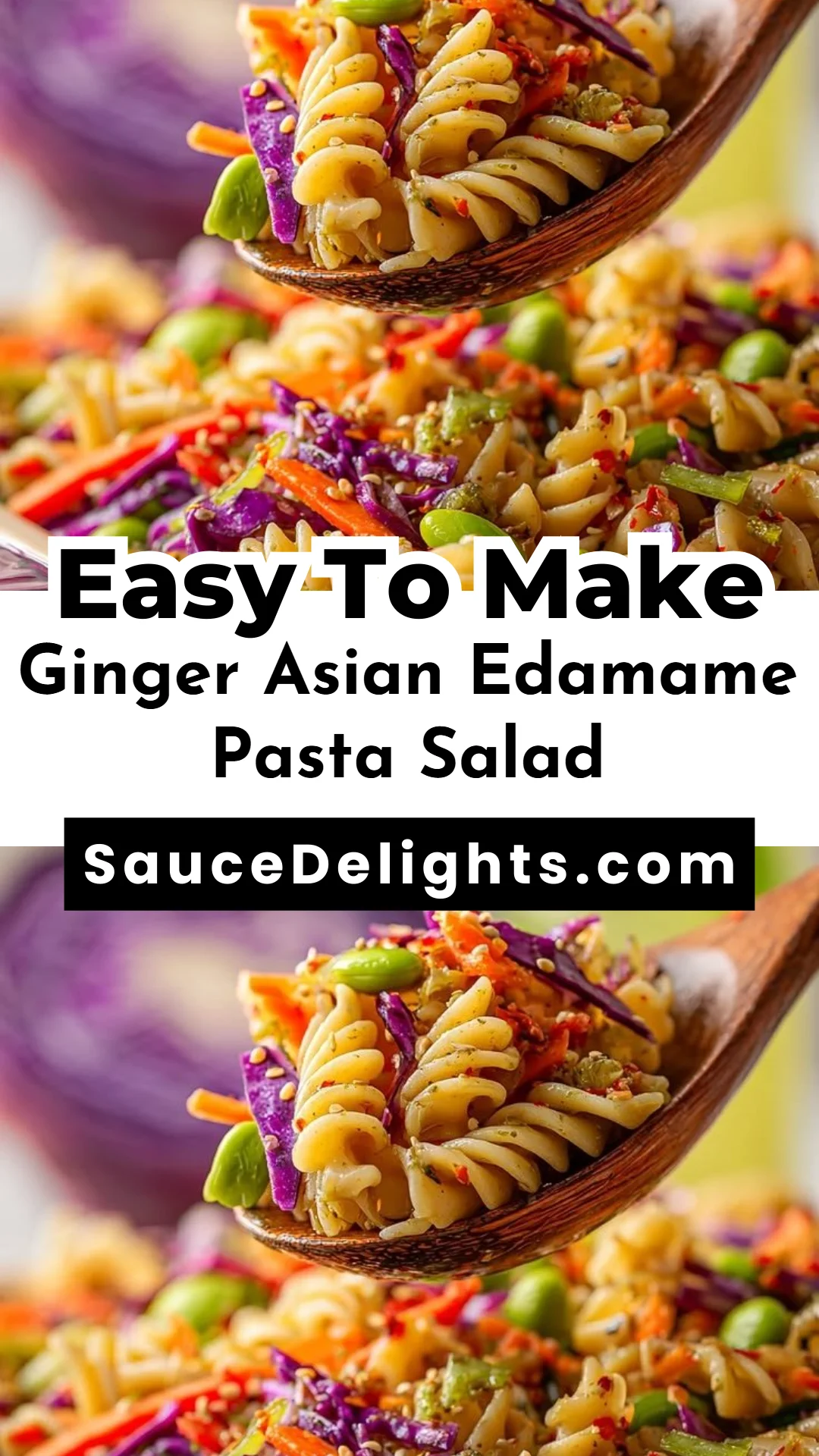 Ginger Asian Edamame Pasta Salad
